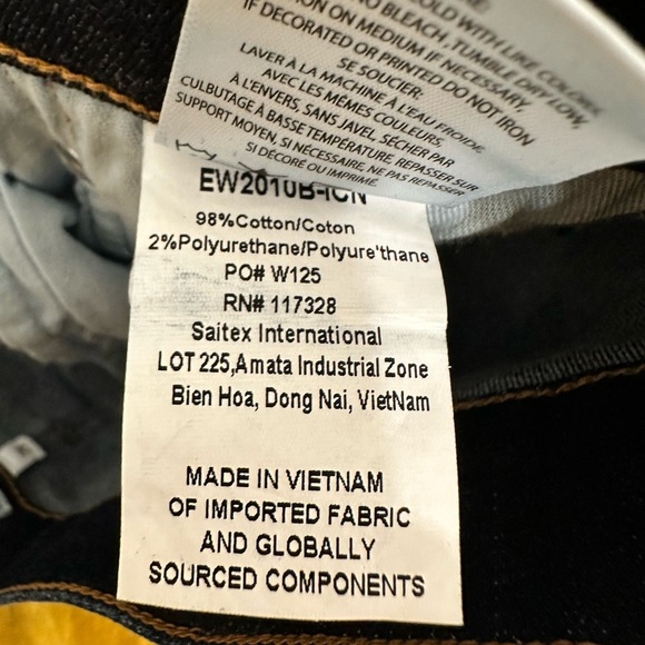 EDWIN Jeans Elin Mid Rise Straight Leg Crop Blue Women Size 26 NWT - Picture 10 of 13